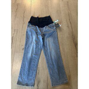 Democracy Jeans Womens 16 Maternity Ab Solution Straight Leg Over Belly Band NWT